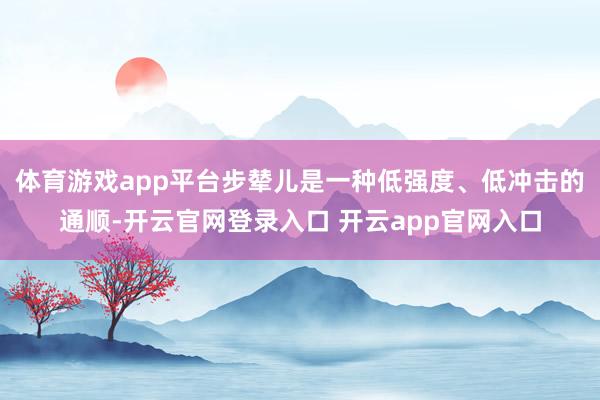 体育游戏app平台步辇儿是一种低强度、低冲击的通顺-开云官网登录入口 开云app官网入口